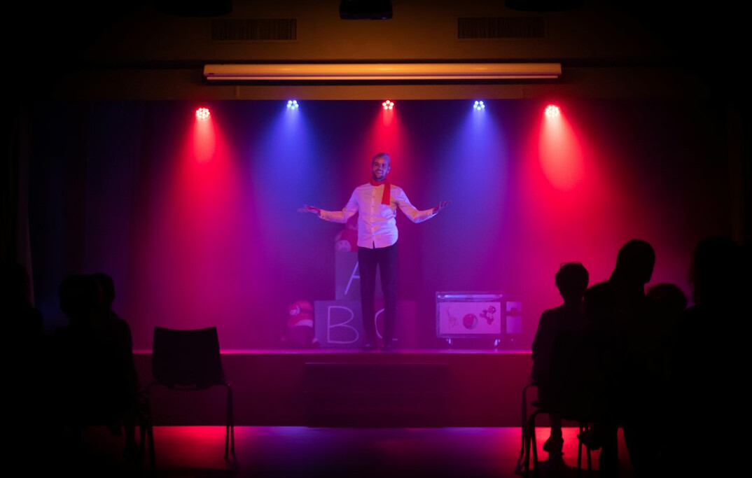 nervous speaker on stage